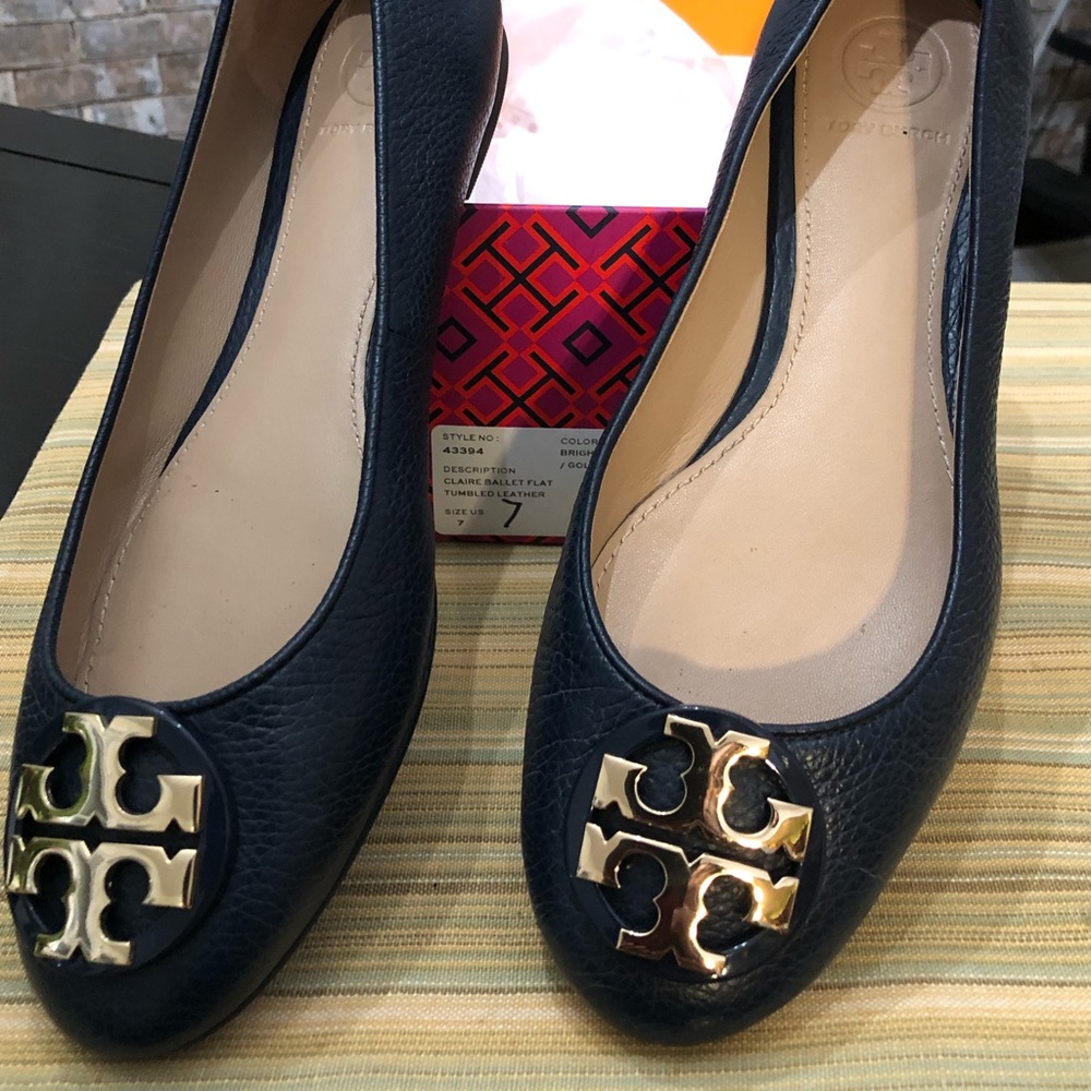 Tory Burch Navy Claire Ballet Flats 7